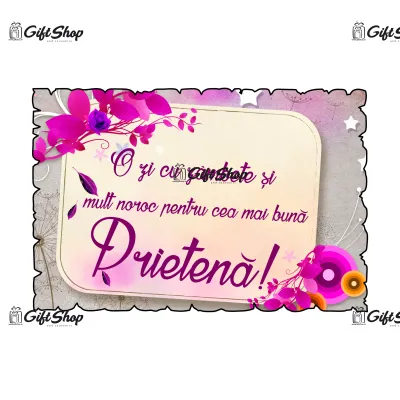 Mgs106-magnet frigider-o zi cu zambetept.cea mai b.prietena